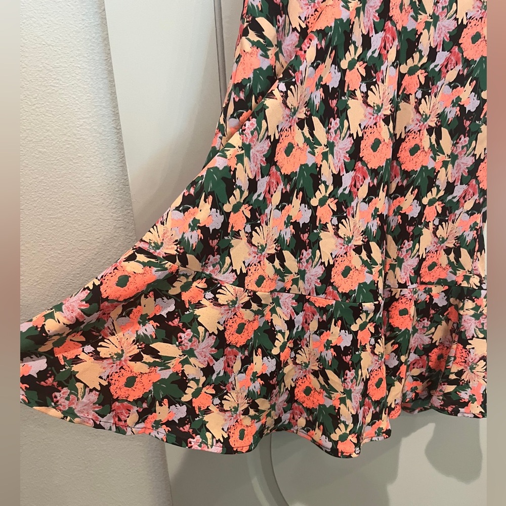 J.Crew mercantile bright Floral Sleeveless ruffle Dress. So pretty! - Picture 4 of 8